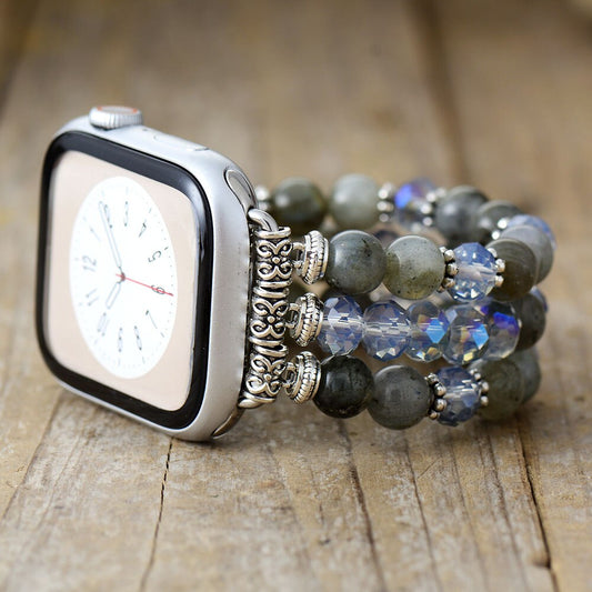 Apple Watch Stretch-Armband in Achatkristall, apple horloge armbang
